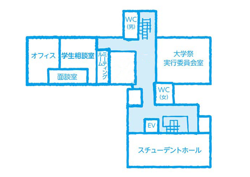 キャンパスプラザ3階見取り図